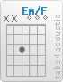 Chord Em/F (x,x,3,0,0,0)